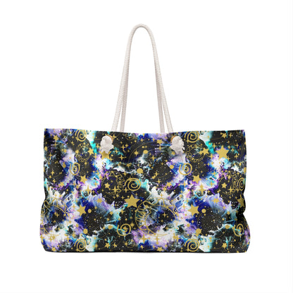 Cosmic Moon and Stars Weekender Bag