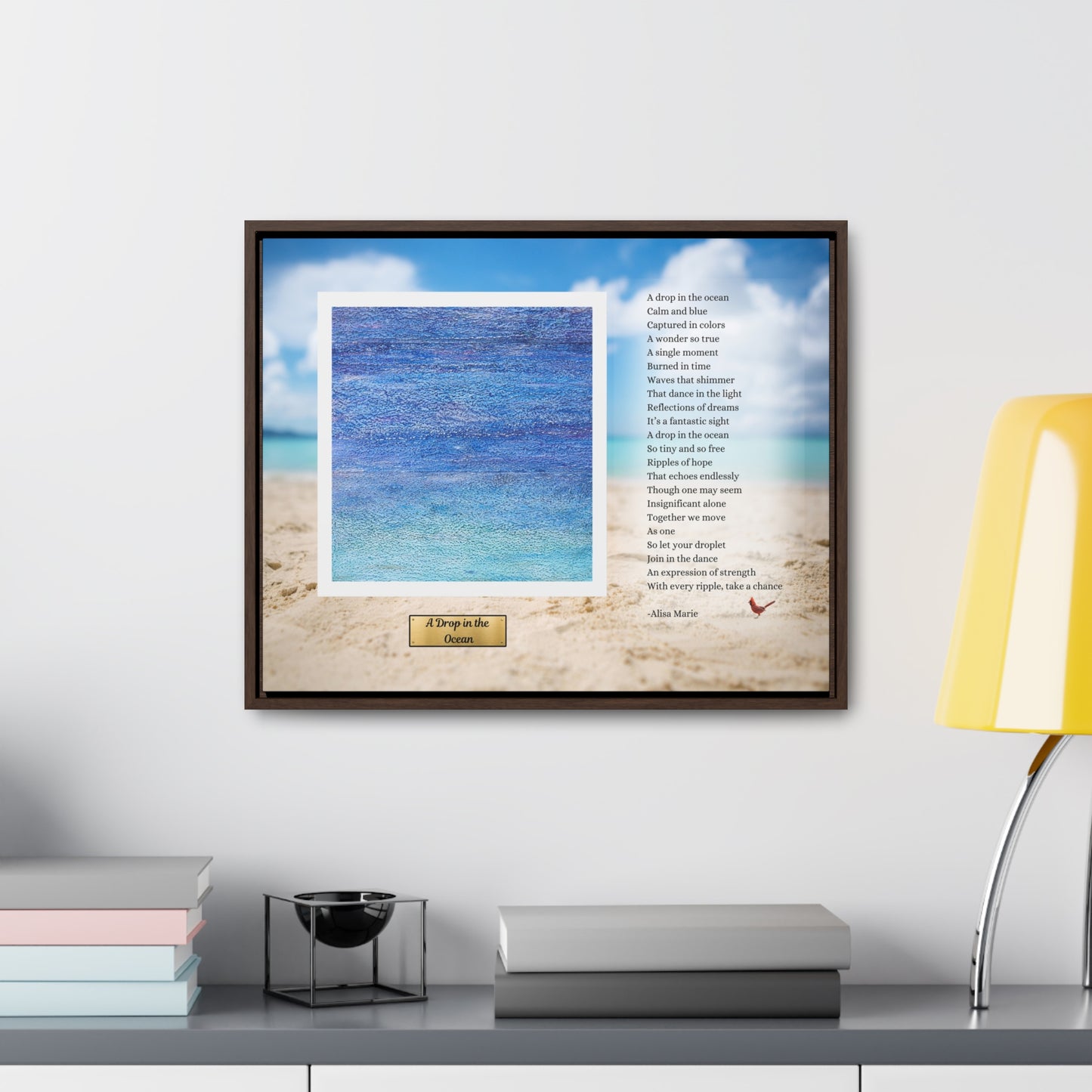 Ocean Wave Wall Art | Coastal Poetry Print | Beach House Serenity Decor