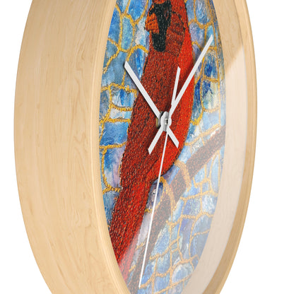 Always Beside You- Cardinal Wall Clock