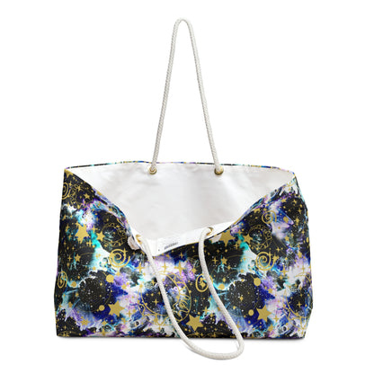 Cosmic Moon and Stars Weekender Bag