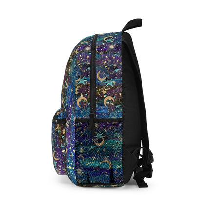 Celestial Moon and Star Backpack - Let your Dreams Soar Among the Stars