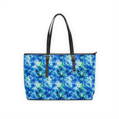 Ocean Mist Vegan Leather Shoulder Bag – Bold, Elegant & Art-Inspired