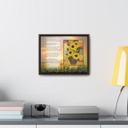 Sunflower Joy Wall Art | Inspirational Poetry Print | Growth & Hope Decor