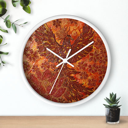 Unbreakable Wings -Phoenix Wall Clock