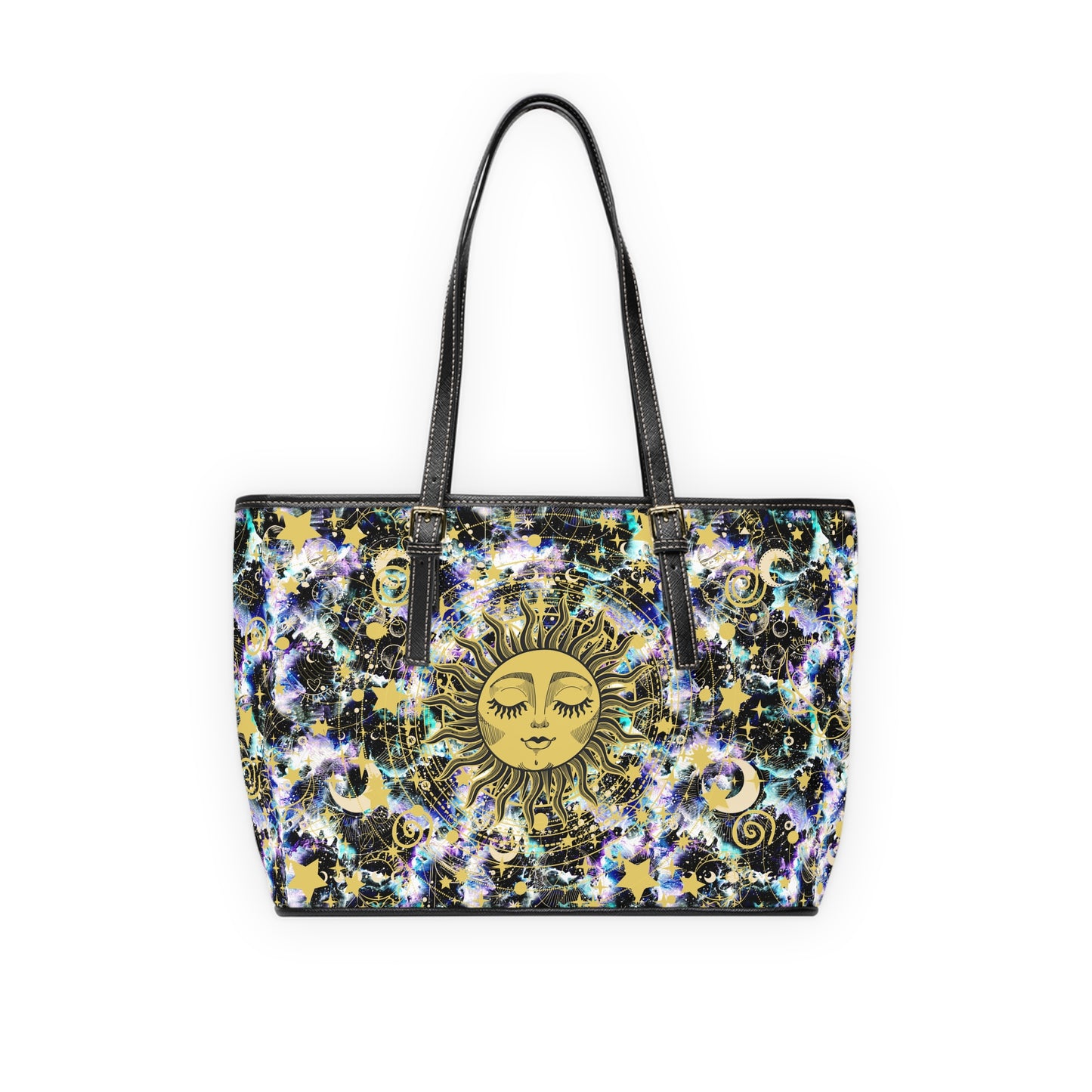 Shoulder Tote Bag - Galaxy Sun and Stars- Limited Edition