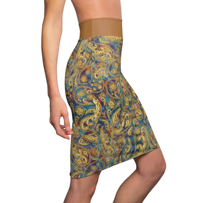 Paisley Pencil Skirt