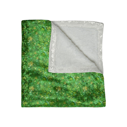 Crushed Velvet Blanket - Emerald Dreams