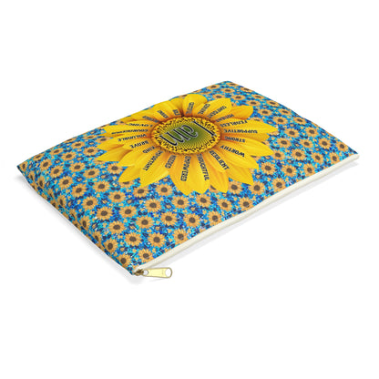 Sunflower Affirmation Accessory Pouch