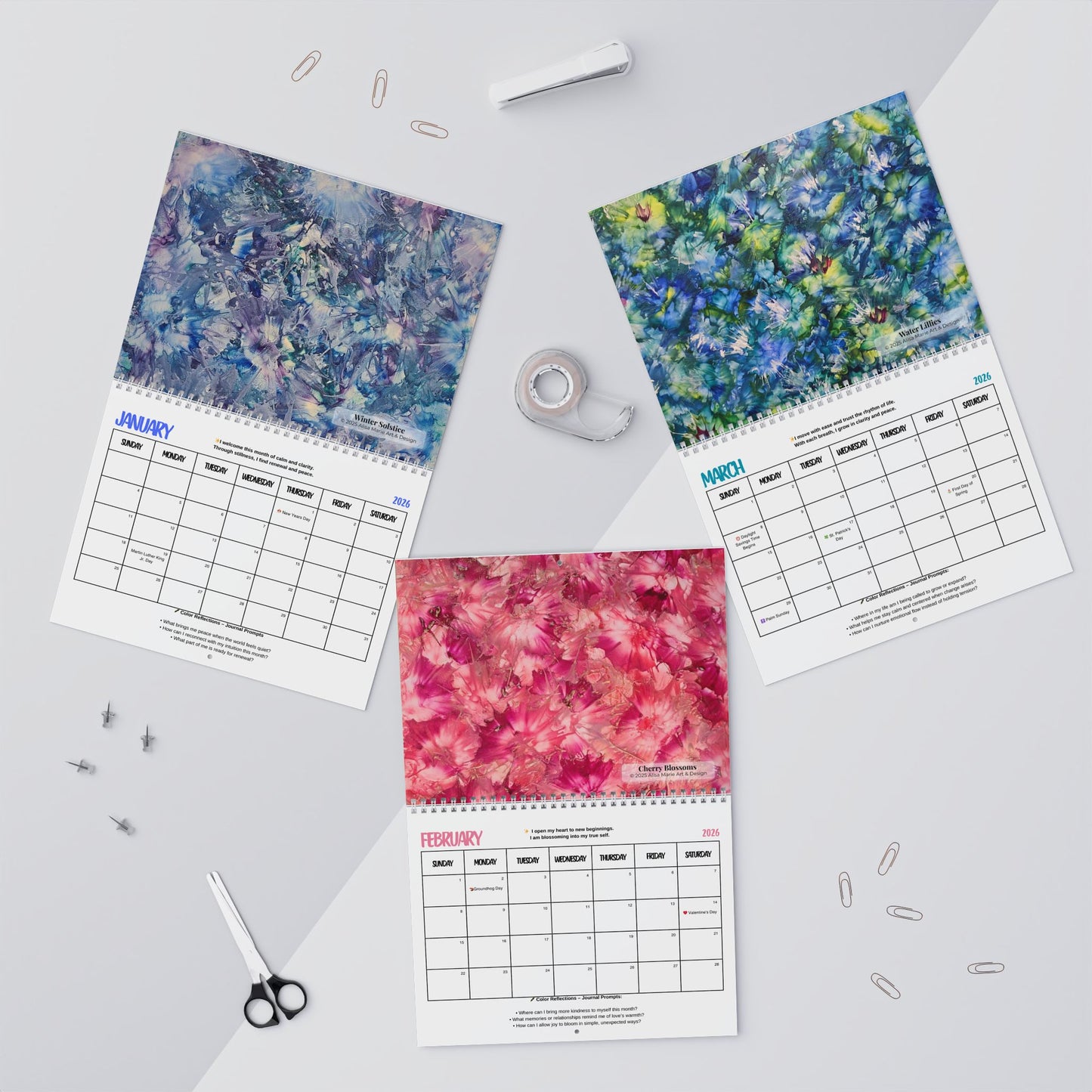 2026 Healing Through Color Calendar – A Year of Art, Color & Affirmations