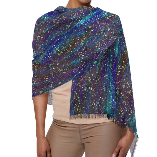 Celestial - Art Scarf with Fringe