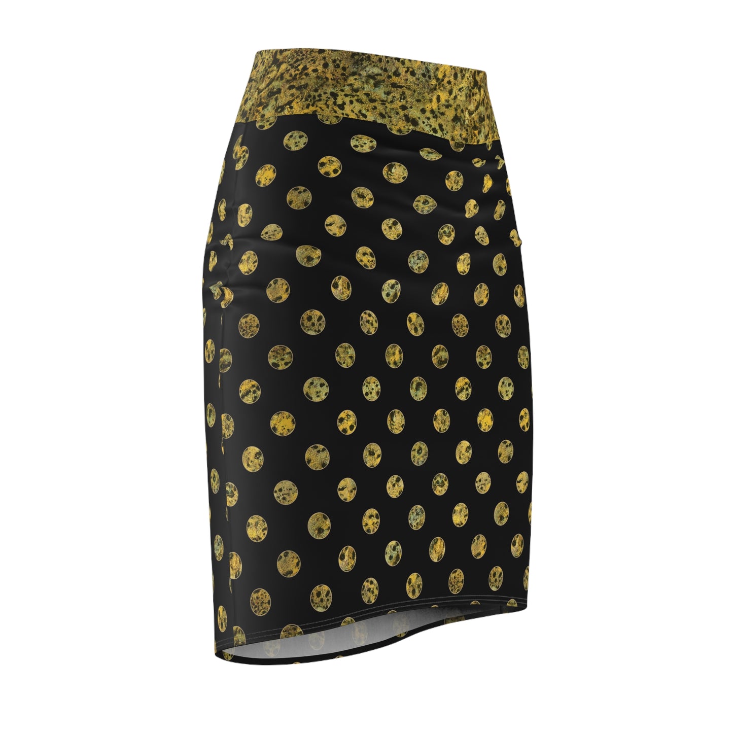 Leopard Print Polka Dot Pencil Skirt