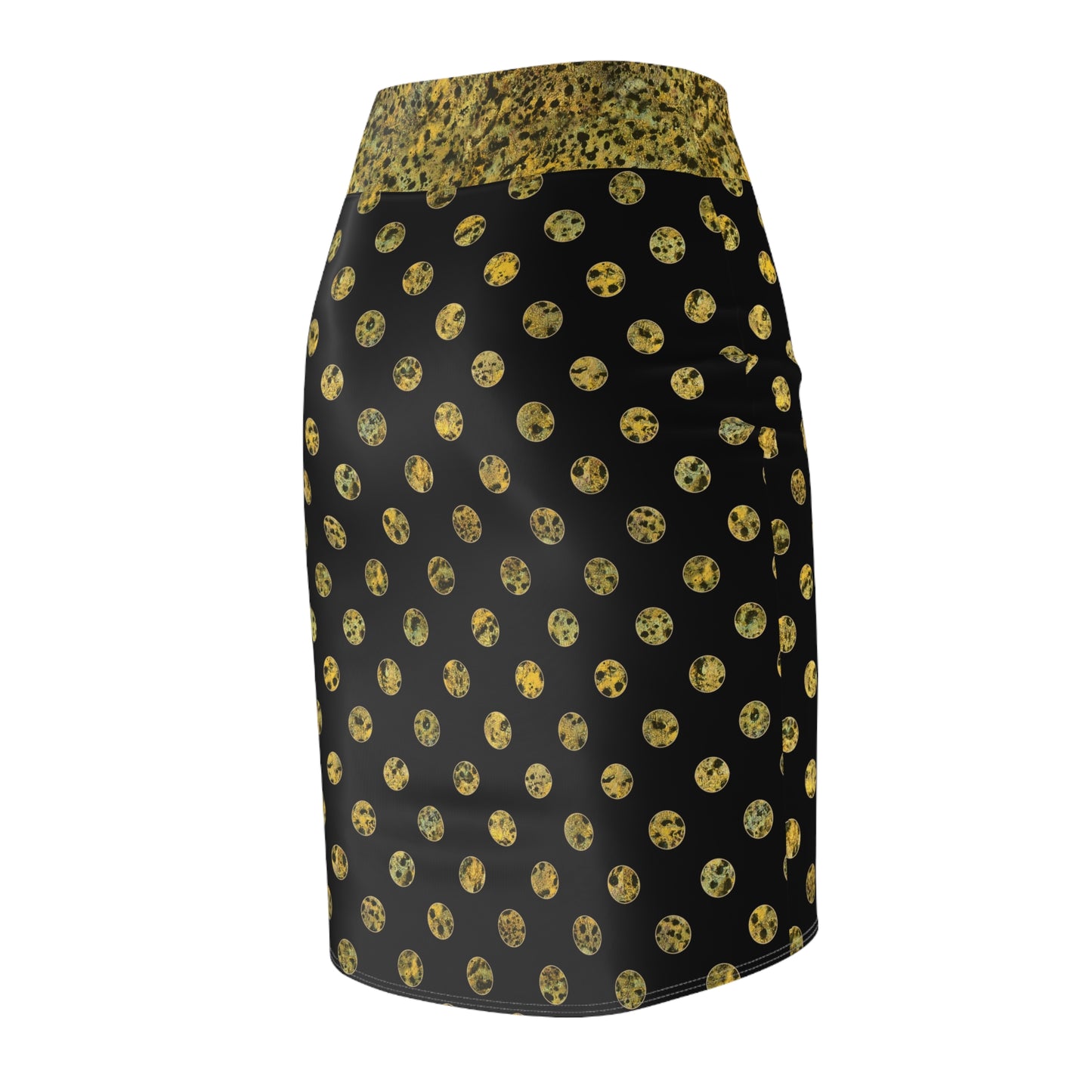 Leopard Print Polka Dot Pencil Skirt