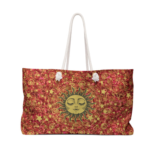 Celestial Sun and Stars Weekender Bag