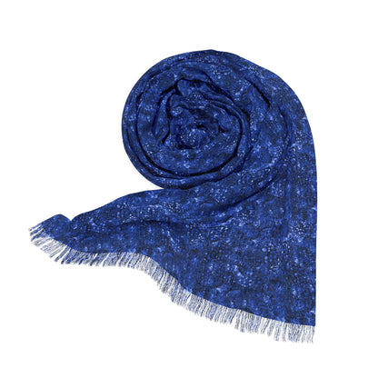 Sapphire Light Fringe Scarf