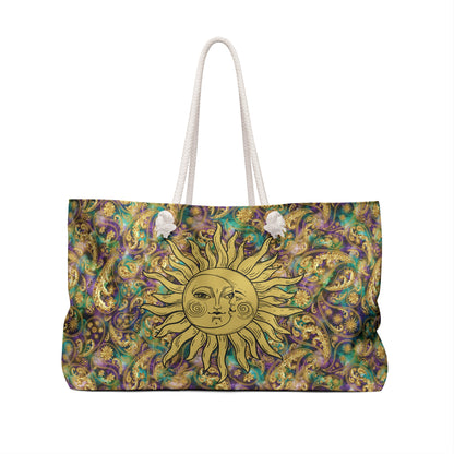 Celestial Sun and Moon Weekender Bag