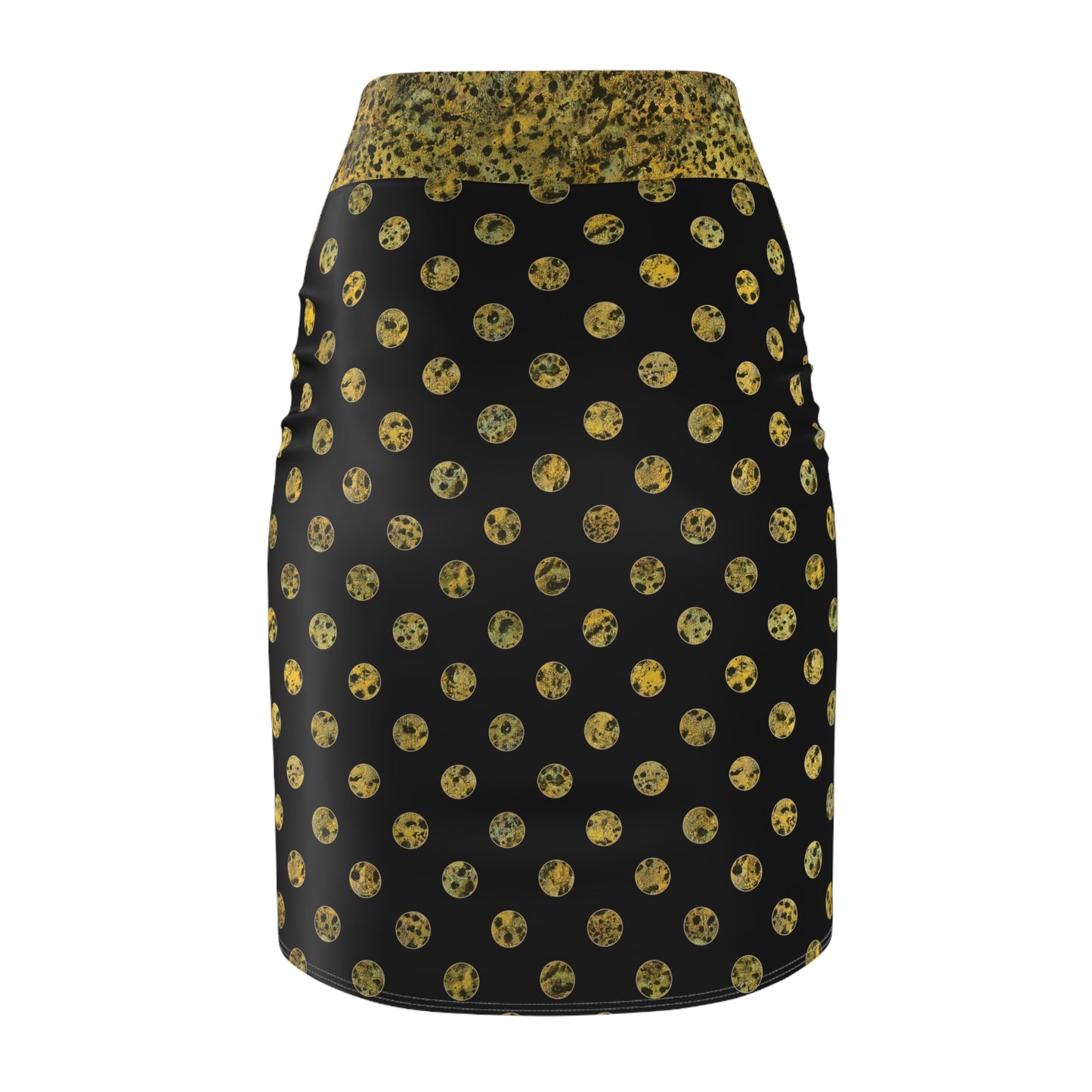 Leopard Print Polka Dot Pencil Skirt