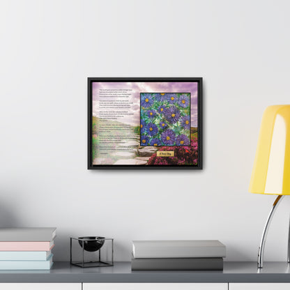 Inspirational Wall Art | Purple Flower Poetry Print 'A New Day' | Self Worth Encouragement Gift