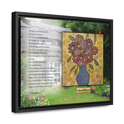 Floral Garden Wall Art | Living Fully Poetry Print | Mindful Joy Decor