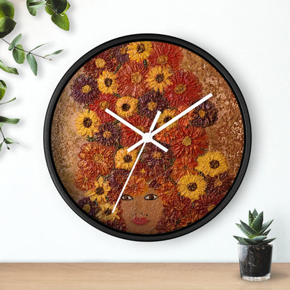 Power of Thought- Flower Girl Wall Clock