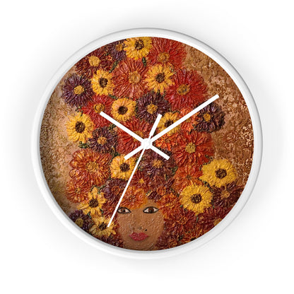 Power of Thought- Flower Girl Wall Clock