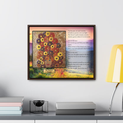 Mindfulness Wall Art | Sunflower Woman Poetry Print | The Power of Thought Gift