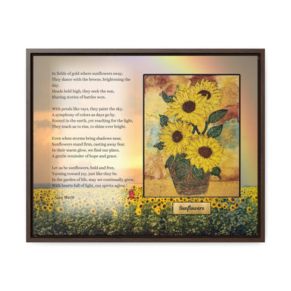 Sunflower Joy Wall Art | Inspirational Poetry Print | Growth & Hope Decor