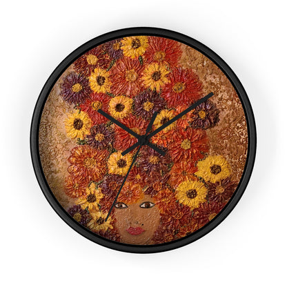 Power of Thought- Flower Girl Wall Clock