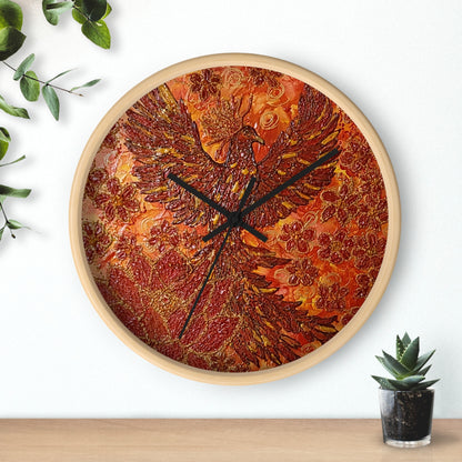 Unbreakable Wings -Phoenix Wall Clock