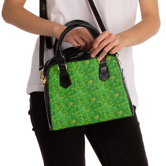 Satchel Handbag - Emerald Dreams