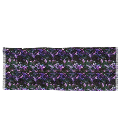 Purple Storm- Galaxy Art Scarf with Fringe