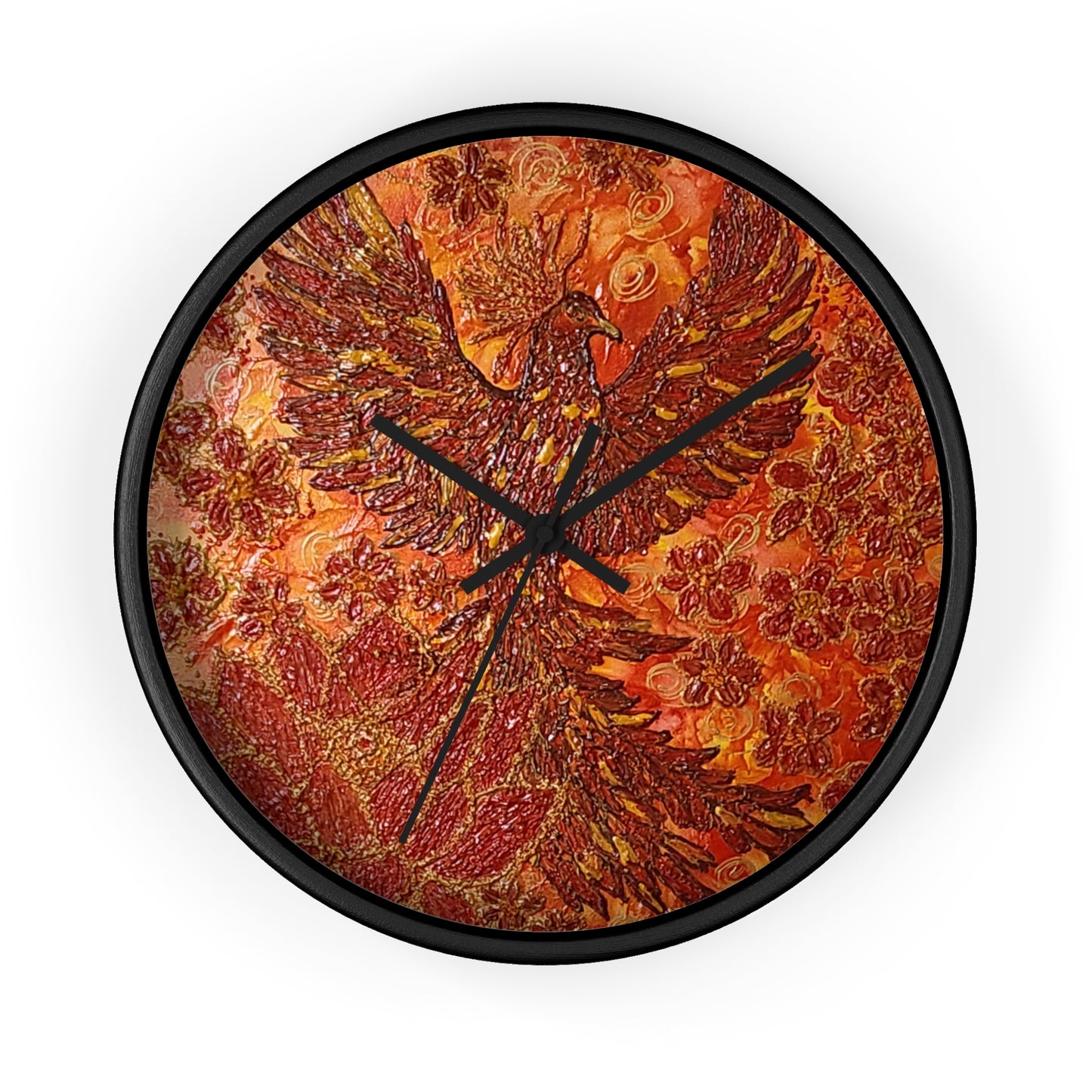 Unbreakable Wings -Phoenix Wall Clock