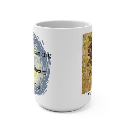 Vase of Flowers Mug - Van Gogh Inspired Ceramic Mug, 15oz Coffee Cup, Artistic Gift