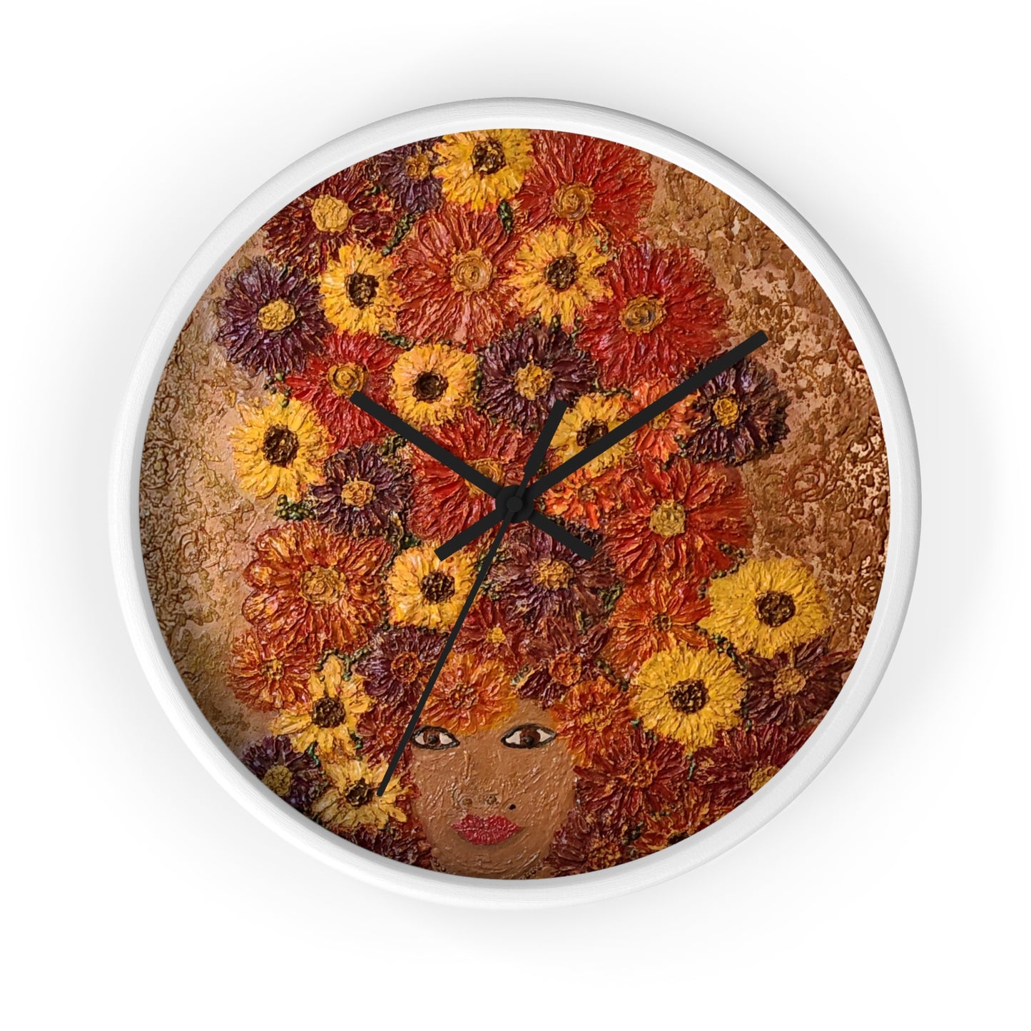 Power of Thought- Flower Girl Wall Clock