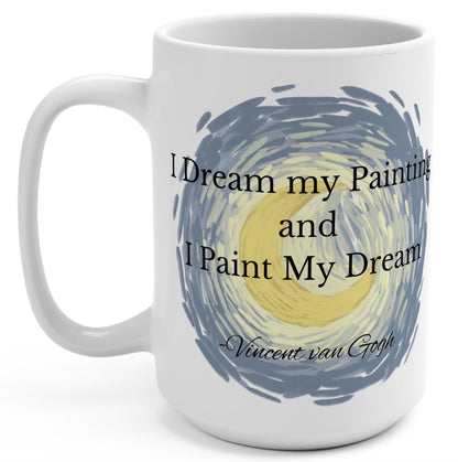 Vase of Flowers Mug - Van Gogh Inspired Ceramic Mug, 15oz Coffee Cup, Artistic Gift