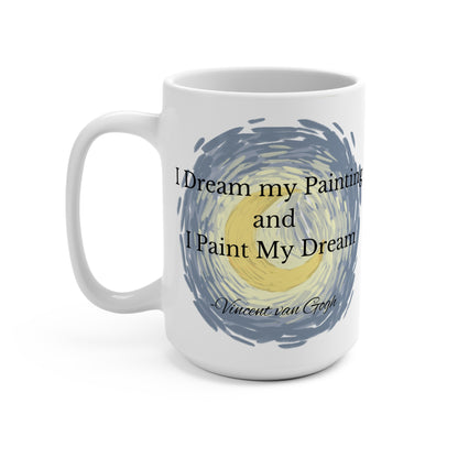 Vase of Flowers Mug - Van Gogh Inspired Ceramic Mug, 15oz Coffee Cup, Artistic Gift