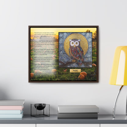 Wisdom Owl Wall Art | Moonlit Night Poetry Print 'Hootie' | Spiritual Guardian Gift