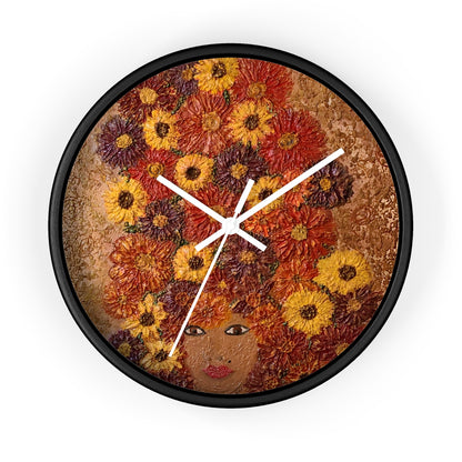 Power of Thought- Flower Girl Wall Clock