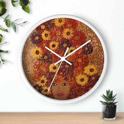 Power of Thought- Flower Girl Wall Clock