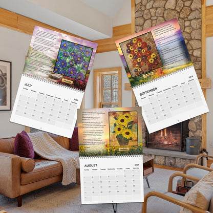 2025 Art Wall Calendar | 12 Frameable Original Prints with Poetry