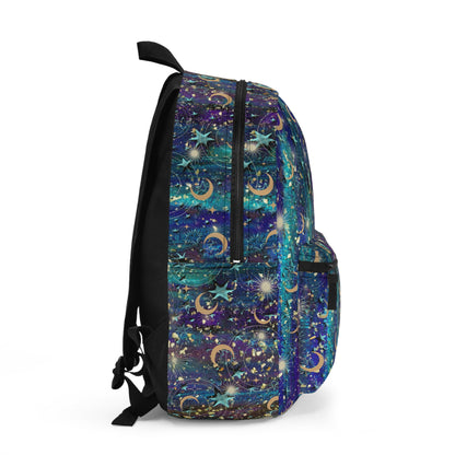 Celestial Moon and Star Backpack - Let your Dreams Soar Among the Stars