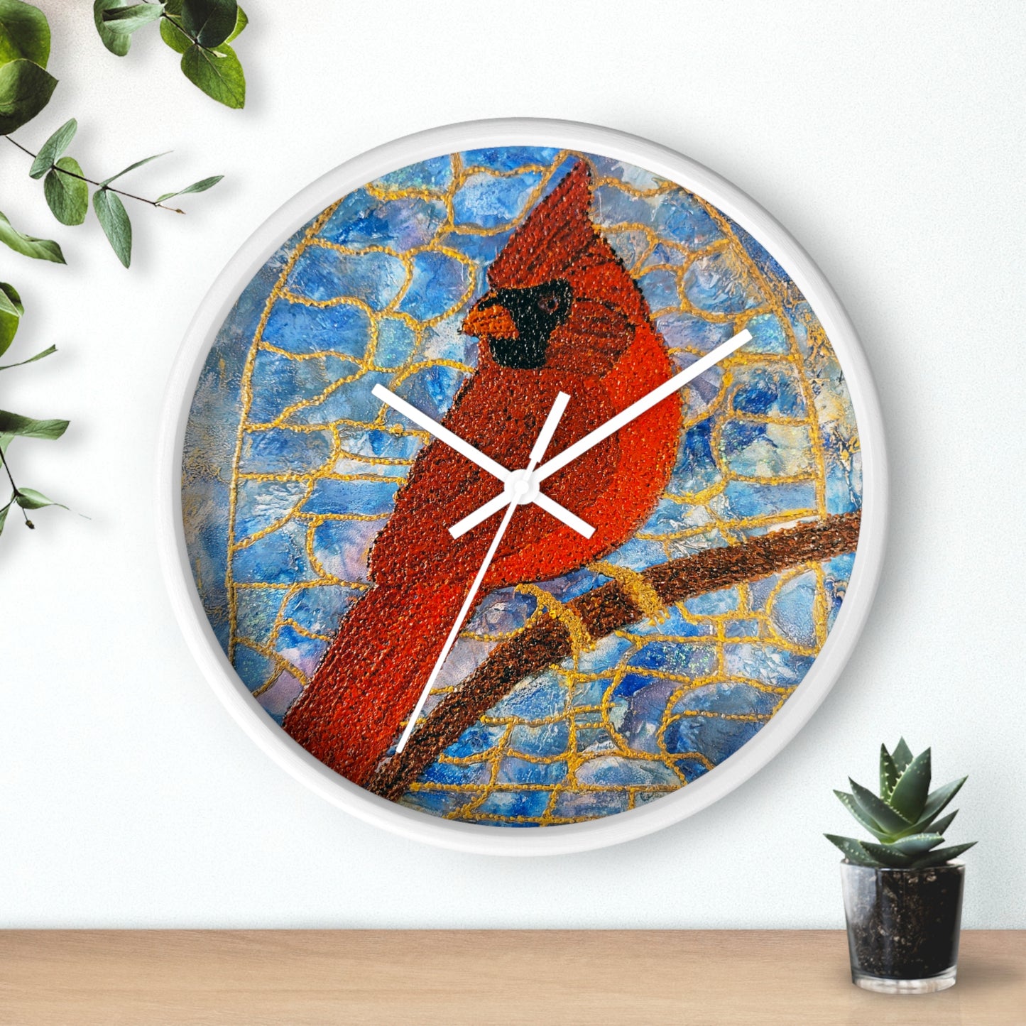 Always Beside You- Cardinal Wall Clock