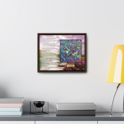 Inspirational Wall Art | Purple Flower Poetry Print 'A New Day' | Self Worth Encouragement Gift