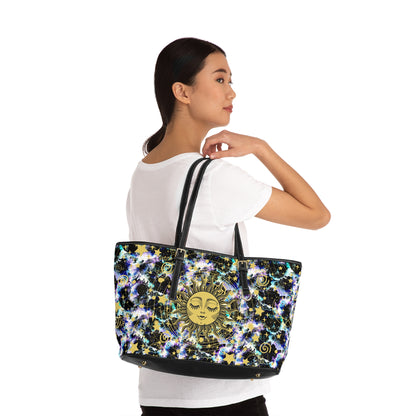 Shoulder Tote Bag - Galaxy Sun and Stars- Limited Edition