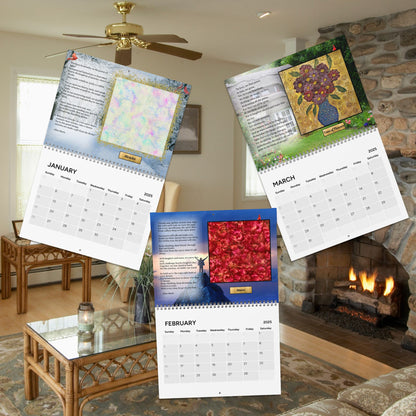 2025 Art Wall Calendar | 12 Frameable Original Prints with Poetry