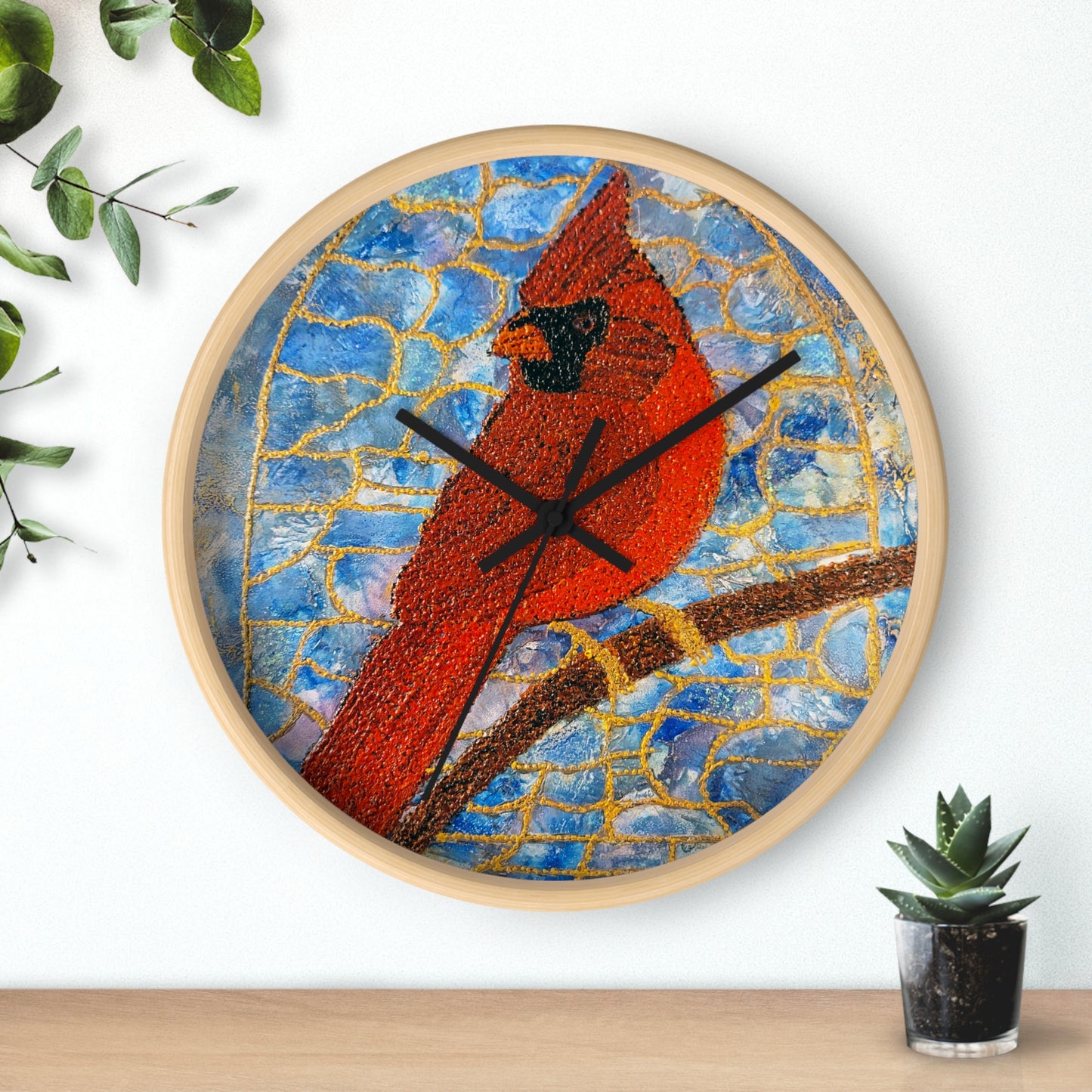 Always Beside You- Cardinal Wall Clock