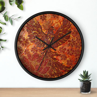 Unbreakable Wings -Phoenix Wall Clock