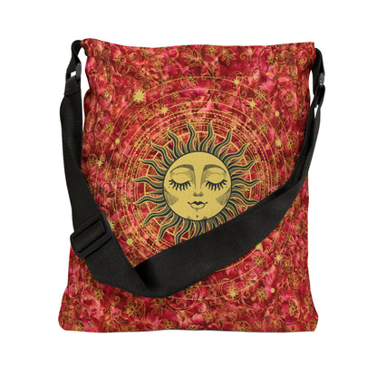 Celestial Sun Adjustable Crossbody Tote Bag