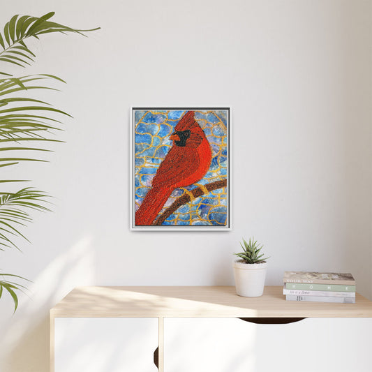 Always Beside You – Framed Canvas Art Print (16×20) | A Cardinal’s Message of Love & Remembrance