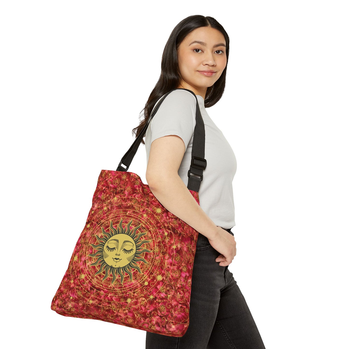 Celestial Sun Adjustable Crossbody Tote Bag