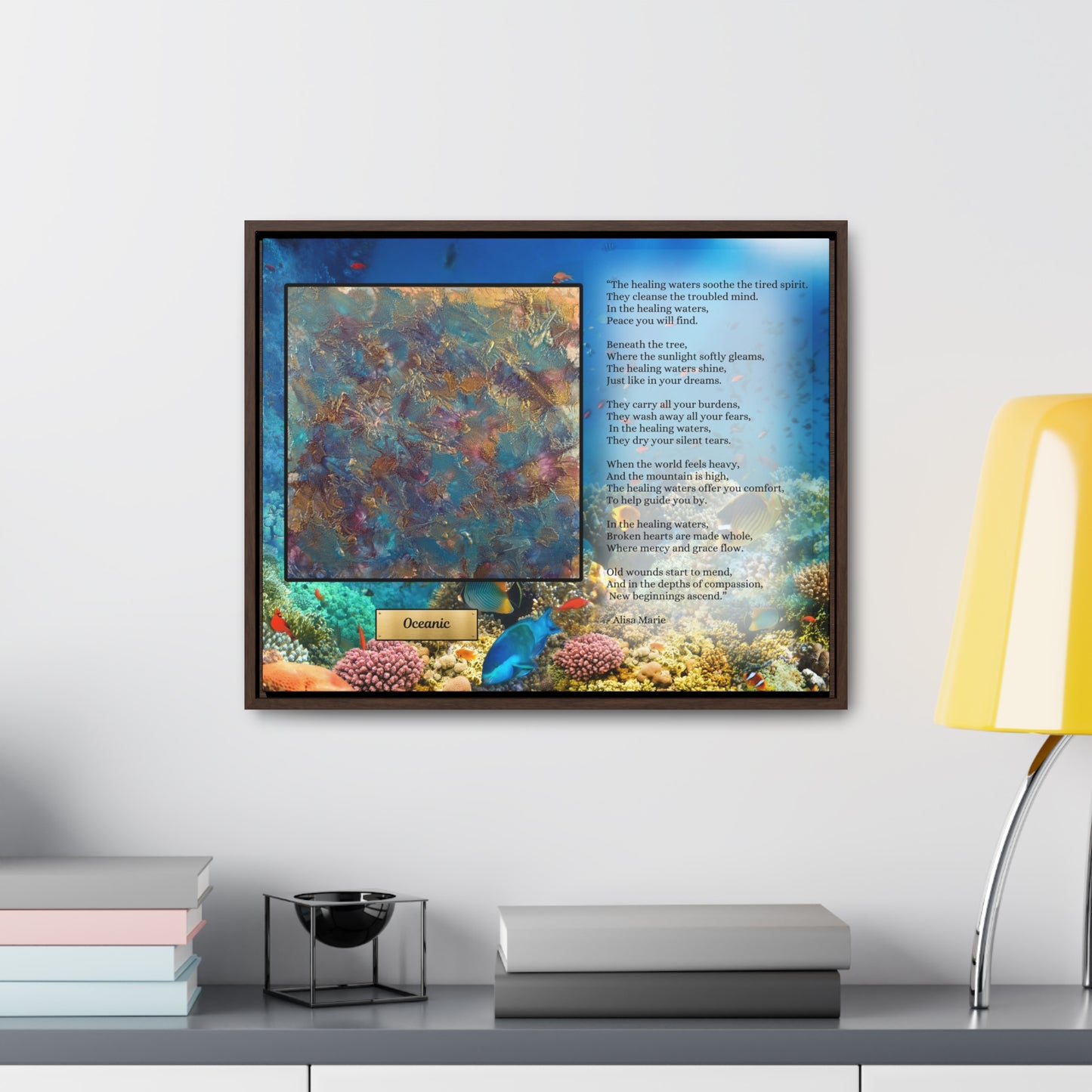 Ocean Healing Wall Art | Underwater Poetry Print 'Oceanic' | Meditation Water Art